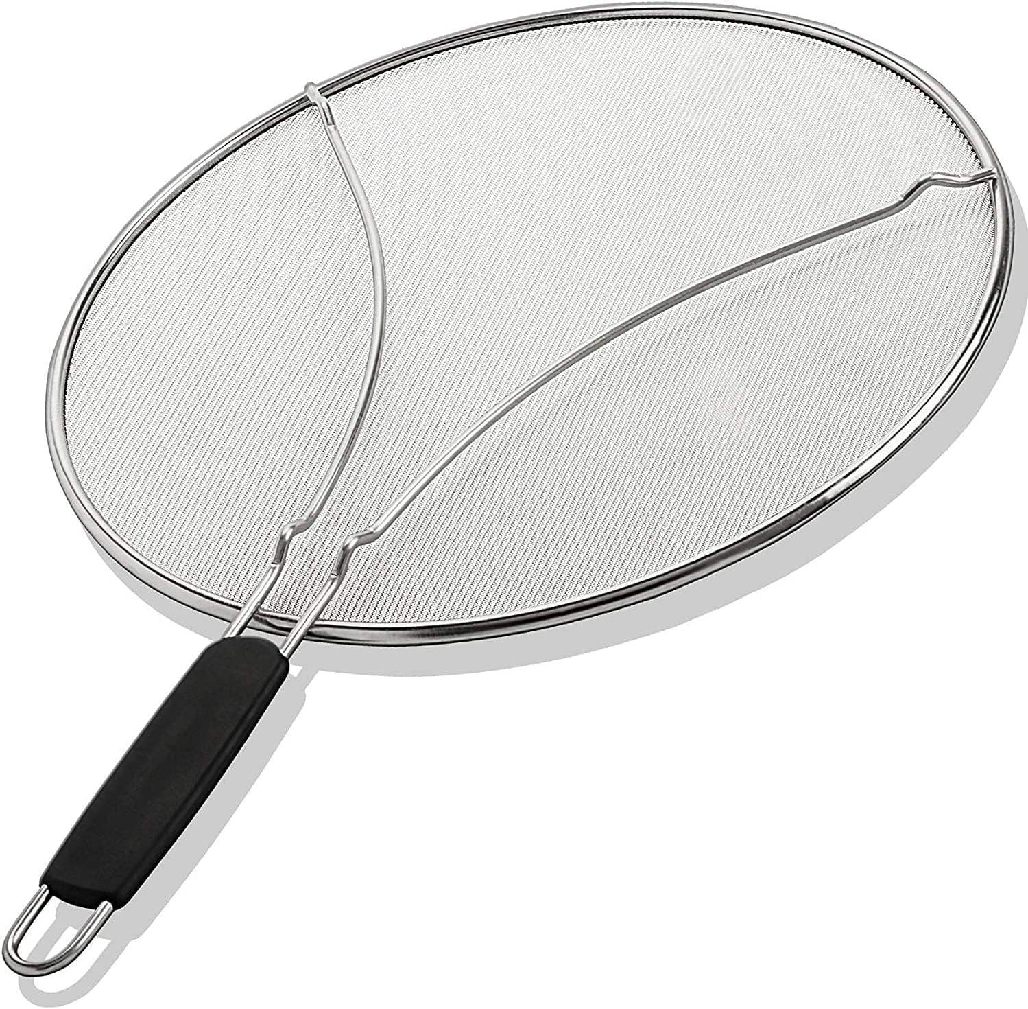 Splatter Screen for Frying Pan – 15 Inch Stainless Steel Grease Splatter Guard – Cover Oil Splash when Sizzling Bacon, Cooking Fried Chicken or Popcorn
