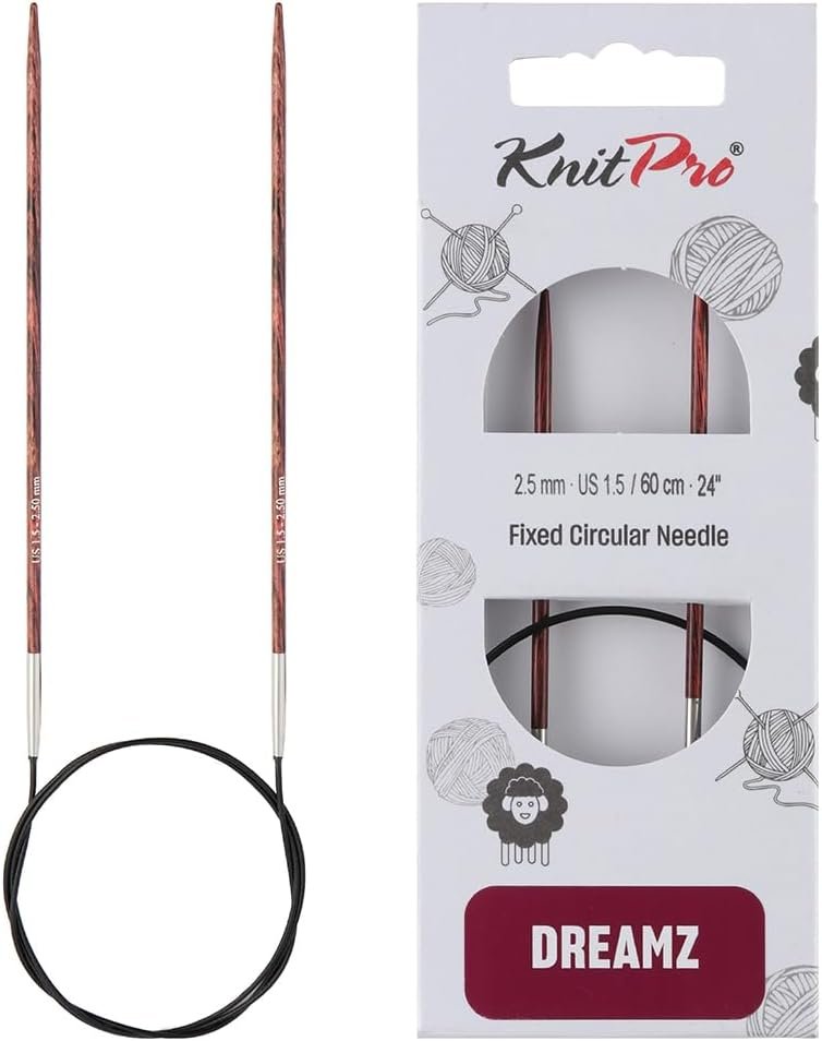 KnitPro Dreamz Fixed Circular Needles 24″ (60cm) | US Size 1.5 (2.5mm)