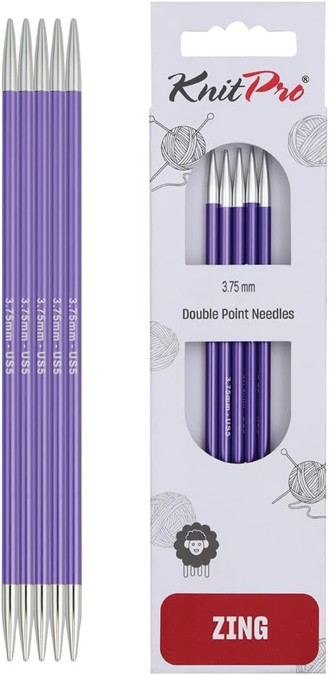 KnitPro Zing Double Pointed Needles 6″ (15cm) | US Size 5 (3.75mm)