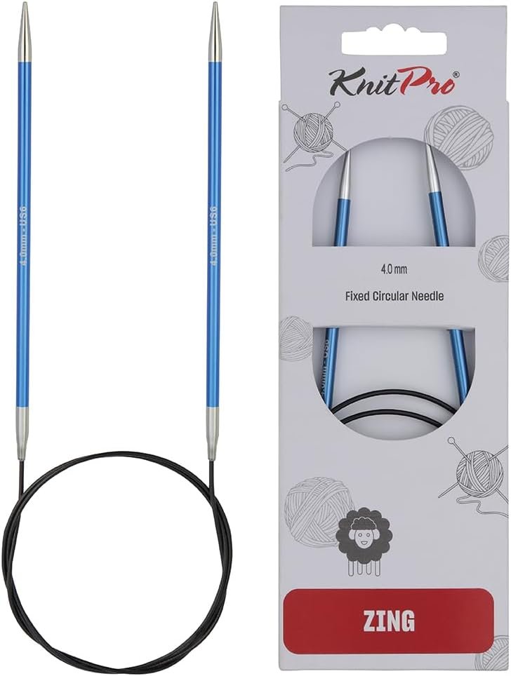 KnitPro Zing Fixed Circular Needles 16″ (40cm) | US Size 6 (4mm)