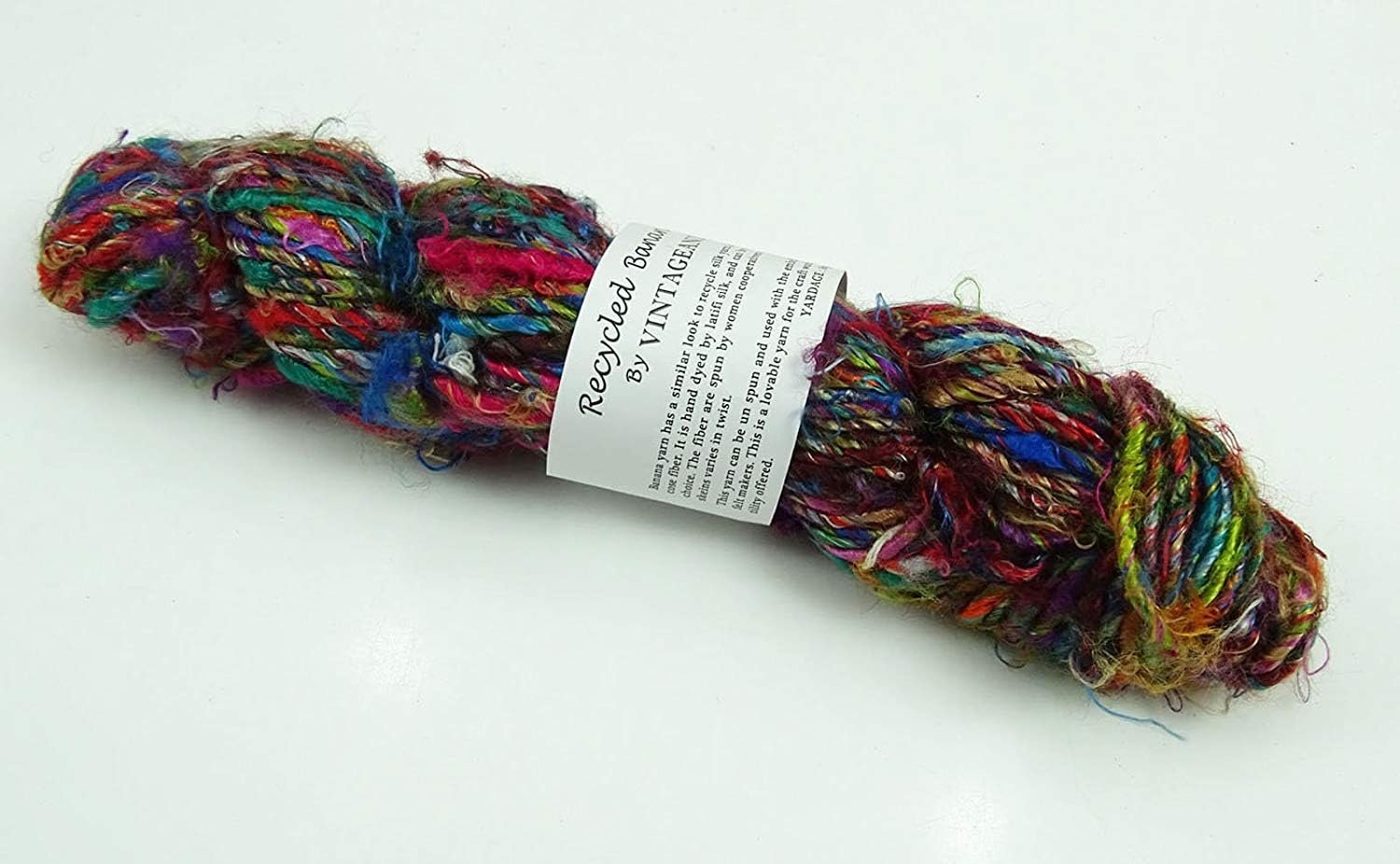 100g/ 1 Skein Recycled Banana Silk Yarn Hand-Spun Soft Yarns – Multicolor
