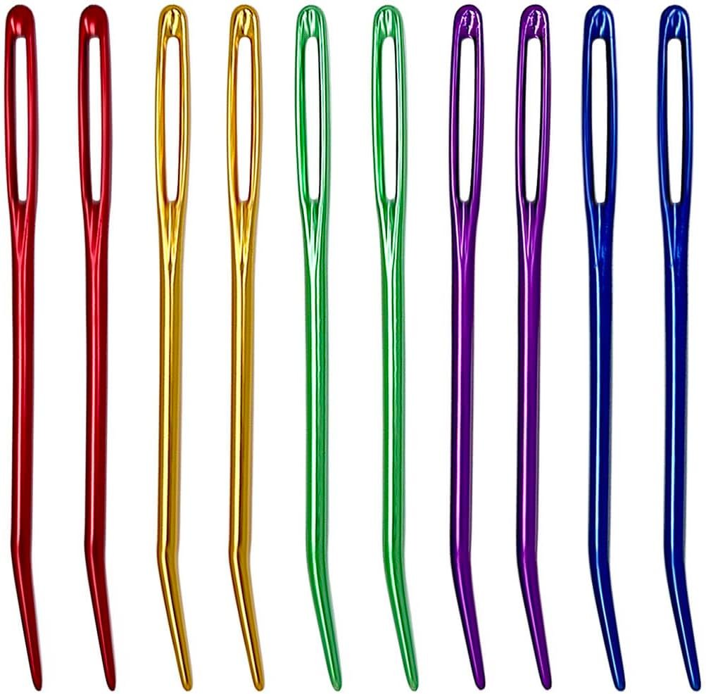 10Pcs Yarn Needle, Yarn Darning Tapestry Needle, Bent Needles for Crochet, Large Big Eye Weaving Needle, Tapestry Needle, Bent Needles, Bent Tapestry Needles, Wool Blunt Needles Needle