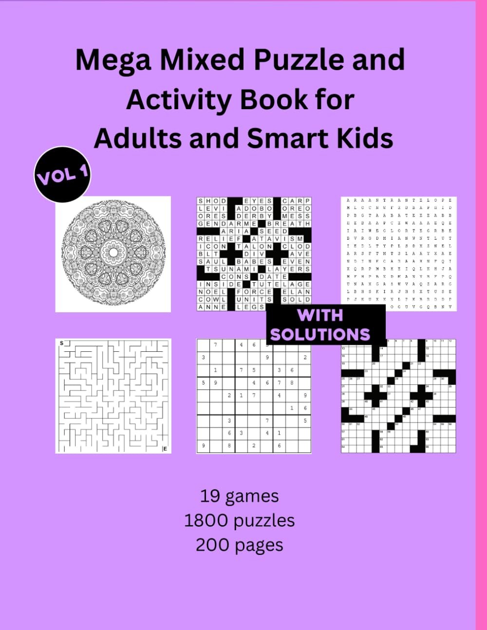 Mega Mixed Puzzle and Activity Book for Adults and Smart Kids: Engaging Challenges for the Whole Family