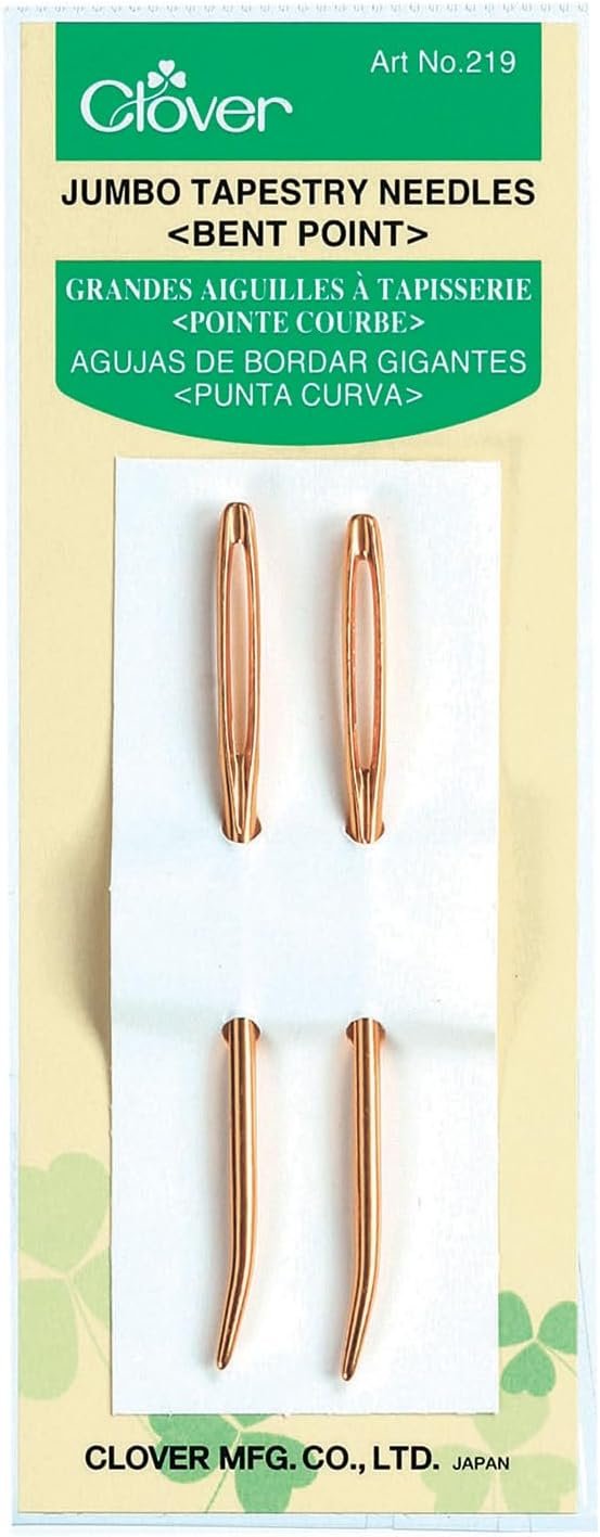 Clover Jumbo Tapestry Needles Bent Point 2 Pack
