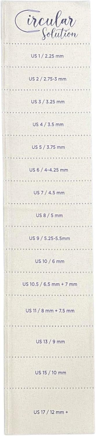 The Circular Solution – Hanging Organizer for Circular Knitting Needles (Natural)