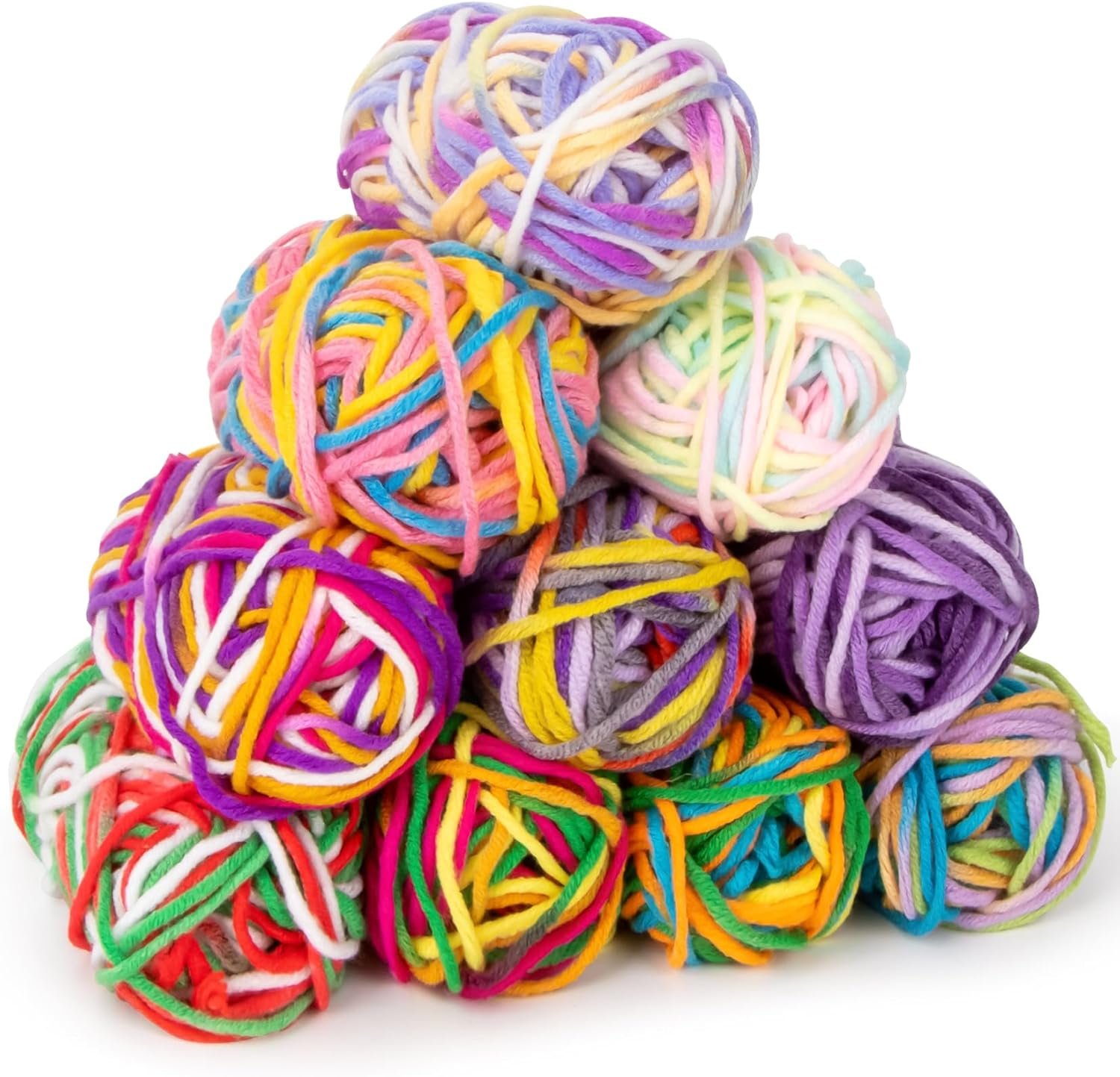 Ombre Yarn – 10 Pack x 15g Yarn Cotton Multi Colored with Vibrant Colors for Crocheting Color Changing Soft Ideal for Knitting Crafts, Suitable for Crocheting Beginners