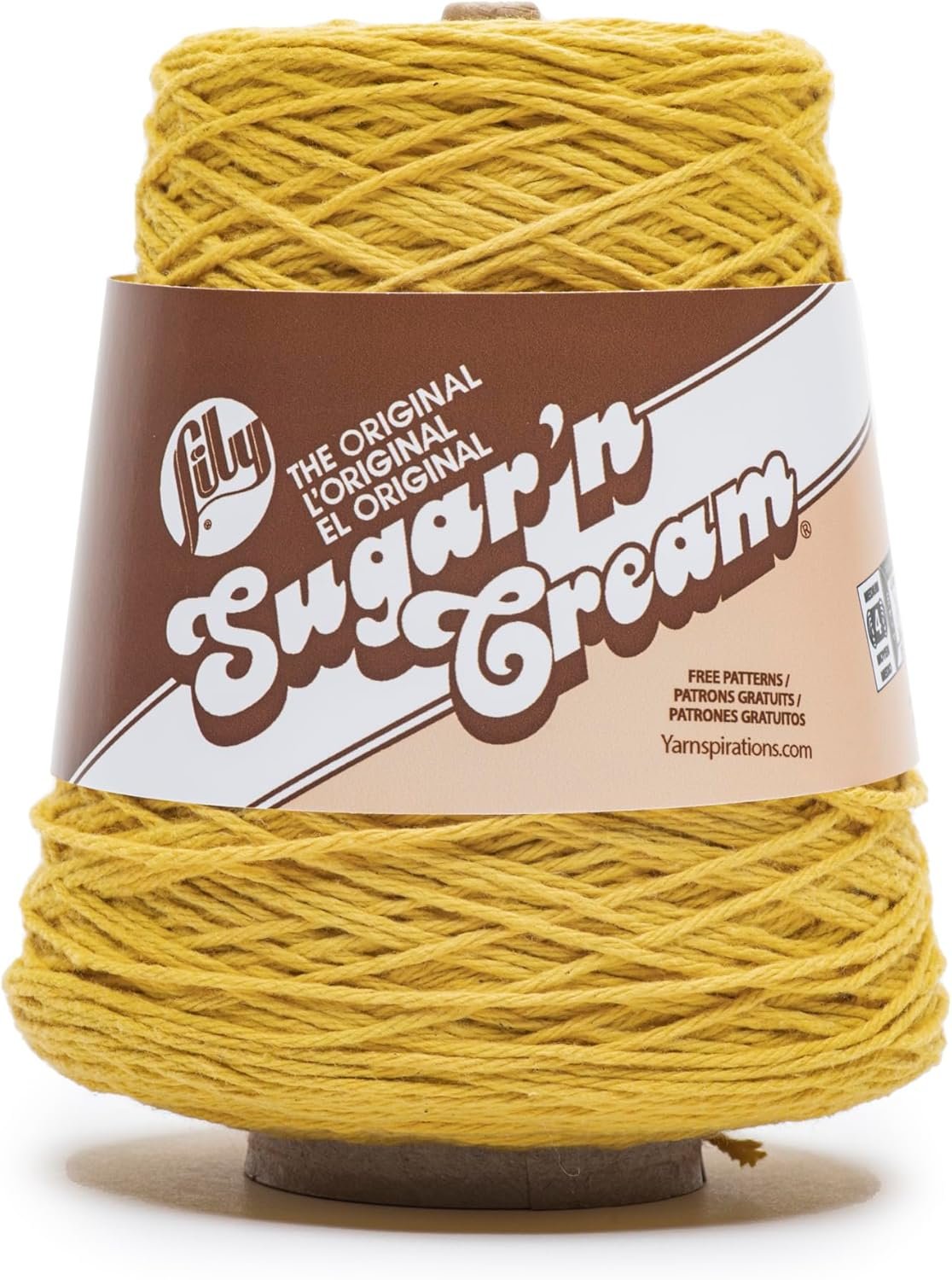 Lily Sugar N Cream Cones Bamboo Yarn – 1 Pack of 400g/14oz – 100% Cotton – #4 Worsted (Medium) – 674 Yards – Knitting/Crochet